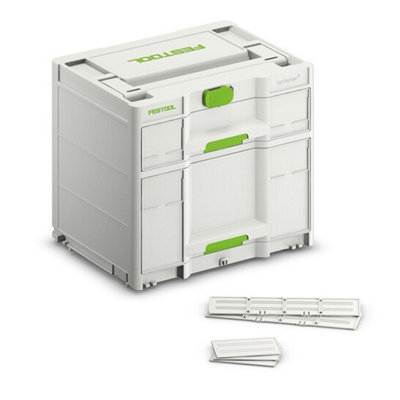 Festool 2 Draw Sortainer 3 SYS3-SORT/2 M 337 Systainer + Dividers Carry Case 40KG