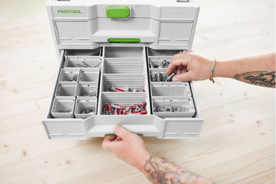 Festool 3 Draw Sortainer SYS3-SORT/3 M 337 Systainer + Dividers Carry ...