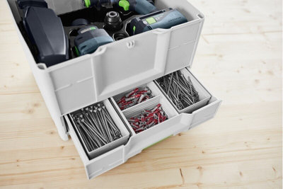 Festool Single Drawer Systainer SYS3-COMBI M 337 1 Draw Deep Carry Case +Divider