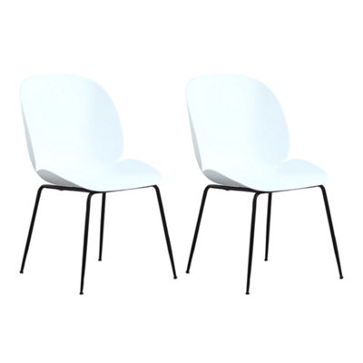 Fia Dining Chairs, Set of 2, L47 x W57.50 x H81cm, White