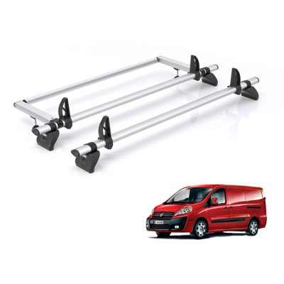Fiat Scudo Roof Rack Fits 2007-16 Tailgate Models 2x Bars + Roller ...