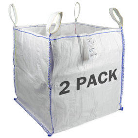 FIBC Bulk Bag - One Tonne Builders Bag - Heavy Duty Garden Waste Bag Extra Large - Premium Grade Dumpy Bag with 4 Lifting Handles