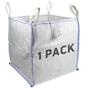 FIBC Bulk Bag - One Tonne Skip Bag- Heavy Duty Garden Waste Bag Extra Large - Premium Grade Dumpy Bag with 4 Lifting Handles