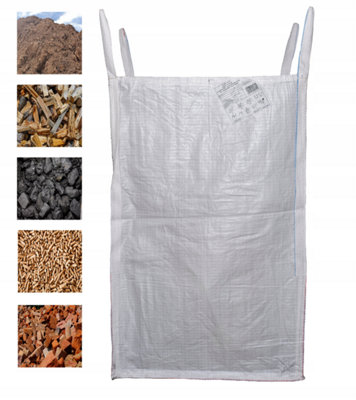 FIBC Dumpy Bags 1.5 Ton Bulk Jumbo Builders Garden Aggregate Sack 90x90x120cm Pack of 5 - 5
