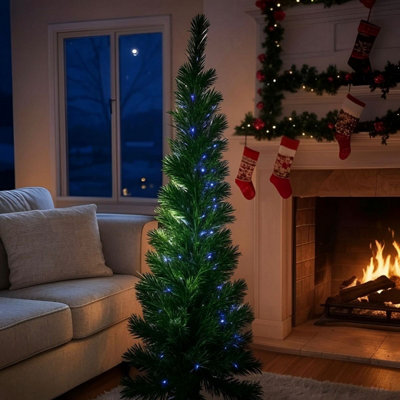 Fiber Optic Light Christmas Tree 120cm 130 Tips - Medium Pre Lit Tree ...