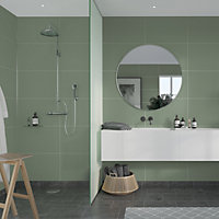Fibo Contemporary Olive Green Tile Wall Panel
