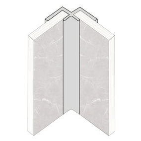 Fibo Internal Corner Aluminium Satin Trim