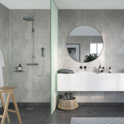 Fibo Scandinavian Cracked Cement Tile Wall Panel