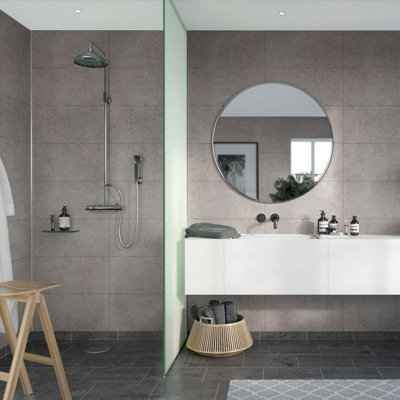 Fibo Scandinavian Grey Concrete Tile Wall Panel