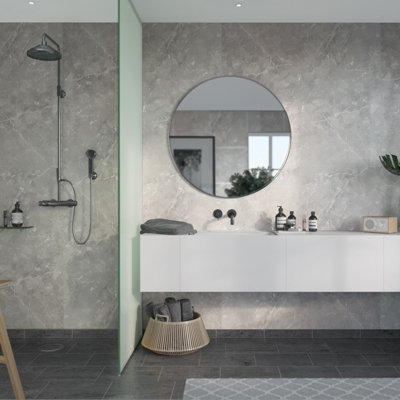 Fibo Signature Silver Grey Marble Wall Panel