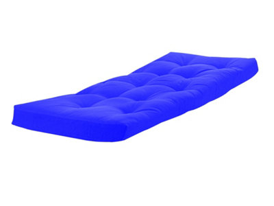 Fibre Foam Filled Futon Mattress, (1 Seater Single (90x190cm), Dark Blue)