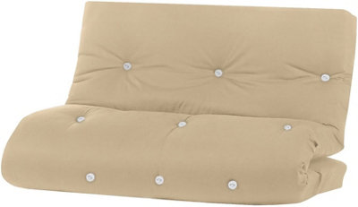 Fibre Foam Filled Futon Mattress, (2 Seater Small Double(120x190cm), Cream)