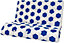 Fibre Foam Filled Futon Mattress, (2 Seater Small Double(120x190cm), Football Blue)