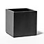 Fibrecotta Dark Grey Cube 30Cm