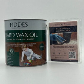 Fiddes Hard Wax Oil, Antique 2.5L + Free Priory Free Cloth