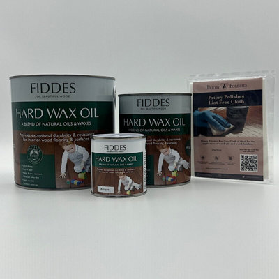 Fiddes Hard Wax Oil, Antique 250ml + Free Priory Free Cloth