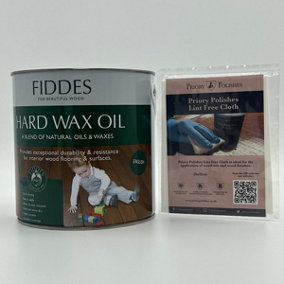 Fiddes Hard Wax Oil, English 2.5L + Free Priory Free Cloth