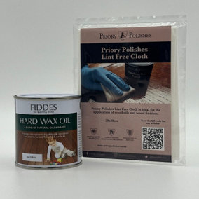 Fiddes Hard Wax Oil, Natural 250ml + Free Priory Free Cloth