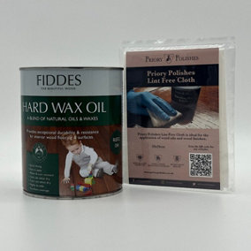 Fiddes Hard Wax Oil, Rustic Oak 1L + Free Priory Free Cloth