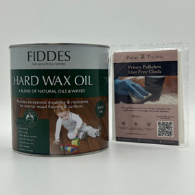 Fiddes Hard Wax Oil, Rustic Oak 2.5L + Free Priory Free Cloth