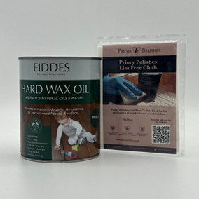Fiddes Hard Wax Oil, Whiskey 1L + Free Priory Free Cloth