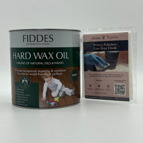 Fiddes Hard Wax Oil, Whiskey 2.5L + Free Priory Free Cloth