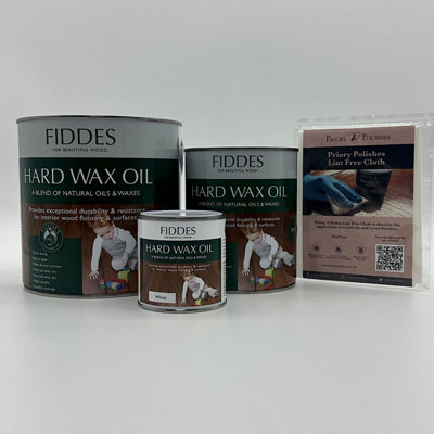 Fiddes Hard Wax Oil, White 250ml + Free Priory Free Cloth