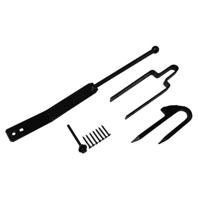 Field Gate Spring Fastener Set (Black Staple Latch Catch Fixing Kit)