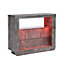 Fiesta Wooden Bar Table Unit In Concrete Effect With LED Lights