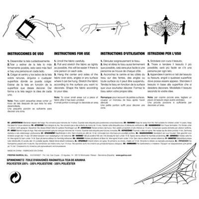 Fiestas Guirca Spider Web Halloween Decoration White (One Size)