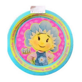 Fifi and The Flowertots Logo Party Plates (Pack of 8) Pink/Green/Blue (One Size)