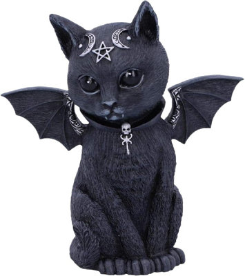 Figurine Decor, Detailed Hand-Painted Polyresin, Black - Malpuss Winged ...