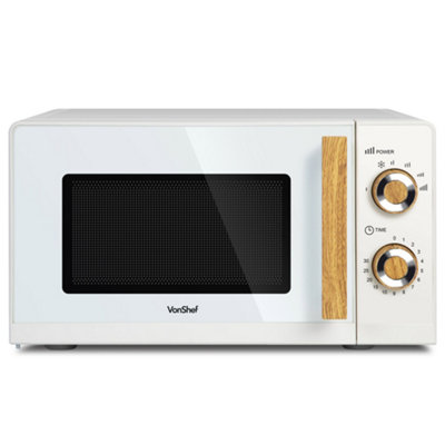 Fika Cream & Wood 20L Microwave