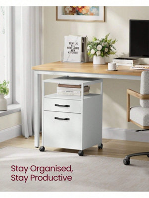 File Cabinet With 2 Drawers, Rolling Office Filing Cabinet With Wheels ...