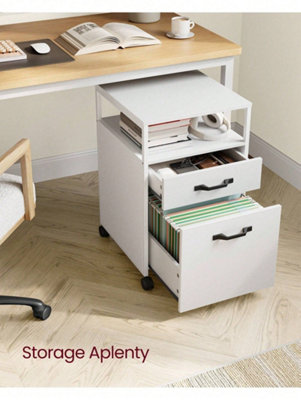File Cabinet With 2 Drawers, Rolling Office Filing Cabinet With Wheels ...