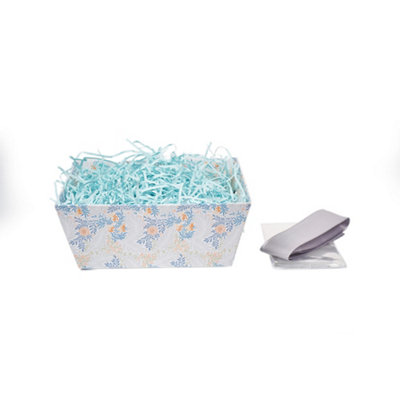Fill Your Own Mini Gift Hamper Basket Set with Cellophane Wrap & Ribbon ...