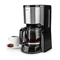 Filter Coffee Machine 1.5L 1000W for up to 12 Cups, with Keep Warm Function and Reusable Nylon Filter