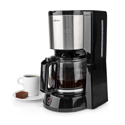 Filter Coffee Machine 1.5L 1000W for up to 12 Cups with Keep Warm Function and Reusable Nylon Filter