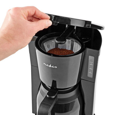 Filter Coffee Machine 1L 900W Coffee Maker for up to 8 Cups, with Keep Warm Thermal Carafe, Anti-Drip Function, Auto Switch-Off