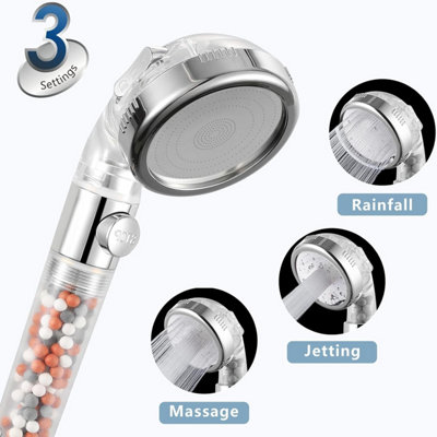 thumbnail image 2 of Dycoony Filtered Shower Head With Handheld,130mm Large Panel 2 of 14