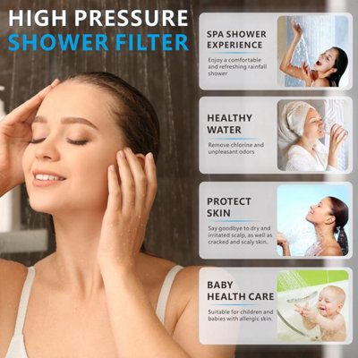 High Rain Shower With Filtered - 10" Square Showerhead Filter For Remove Chlorine And Harmful Substances Brushed Nickel