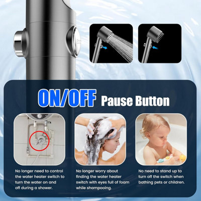 Filtered Shower Head with Handheld - High Pressure, Multi Modes, Hard ...