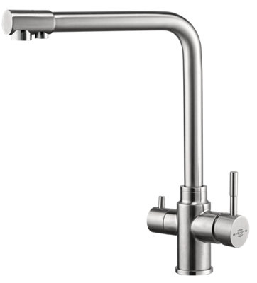 FilterLogic Azores 3 Way Tap - Brushed  Steel with Free Filter System