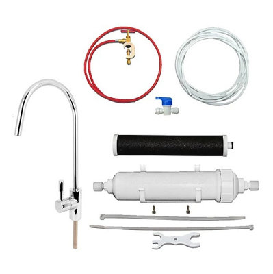 FilterLogic FLR-10J Fortress Complete Undersink Water Filter System with Chrome Quarter Turn Disc Filter ONLY Tap