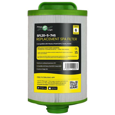 FilterLogic Spa Water Filter Compatible with Pleatco PSANT20P3 - Model No. SFL-20-5-7HS