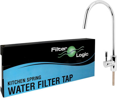 FilterLogic Swan Neck Lever Quarter Turn Tap - Chrome
