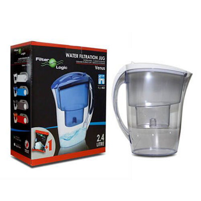 FilterLogic Water Filter Jug (FLJ402-Clear) Maxtra Style Filter Included