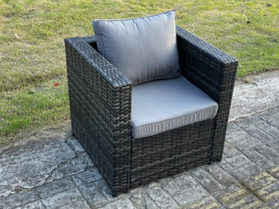 Fimous 10 Seater Rattan Corner Sofa Set With Square Side Table And Oblong Rectangular Coffee Tea Table 2 PC Arm Chair Stools
