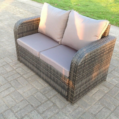 Small curved outdoor deals sofa