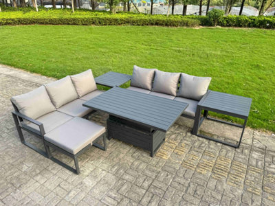Fimous 6 Pieces Garden Furniture Set Aluminium Adjustable Rising ...